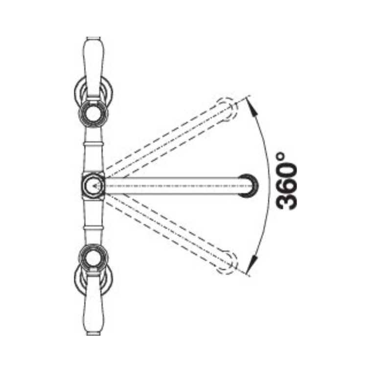 Blanco Vicus Dual Lever Kitchen Mixer Tap - Satin Gold