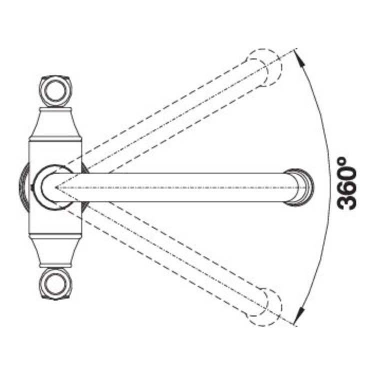 Blanco Vicus Twin Lever Monobloc Kitchen Mixer Tap - Satin Gold