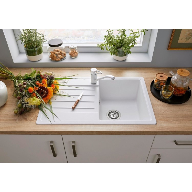 Blanco Legra 45 S Single Bowl Inset Soft White Kitchen Sink