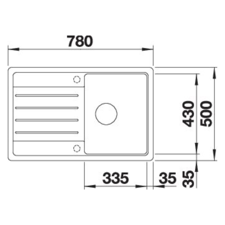 Blanco Legra 45 S Single Bowl Inset Soft White Kitchen Sink