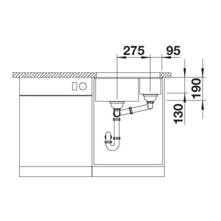 Blanco Rotan 340/160-U 1.5 Bowl Undermount Soft White Kitchen Sink