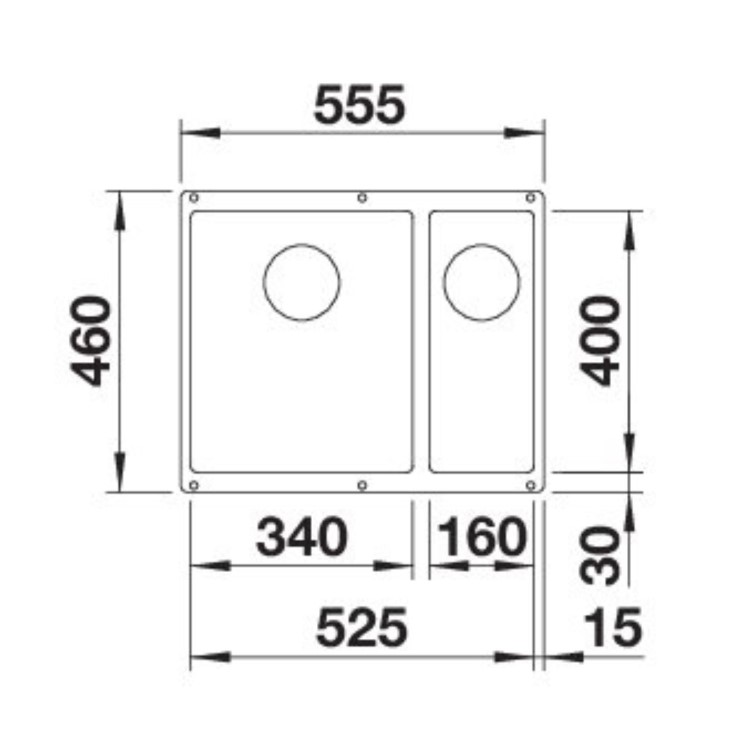 Blanco Rotan 340/160-U 1.5 Bowl Undermount Soft White Kitchen Sink