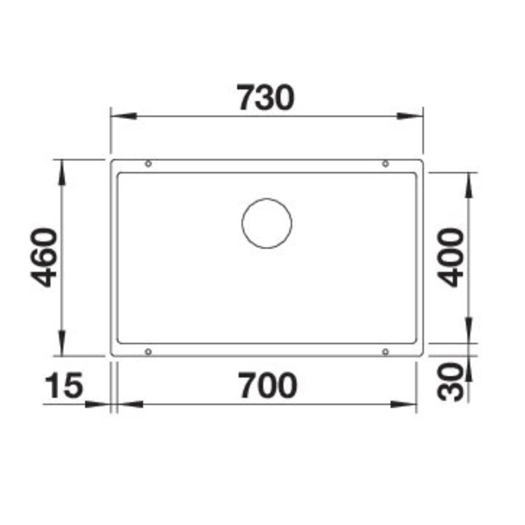 Blanco Rotan 700-U Single Bowl Undermount Soft White Kitchen Sink