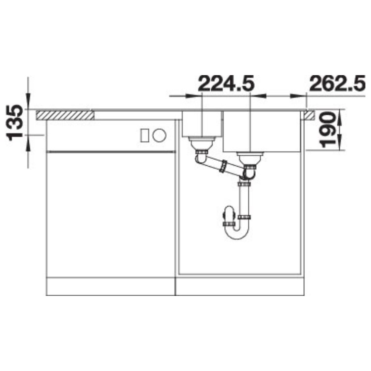 Blanco Legra 6 S 1.5 Bowl Inset Volcano Grey Kitchen Sink