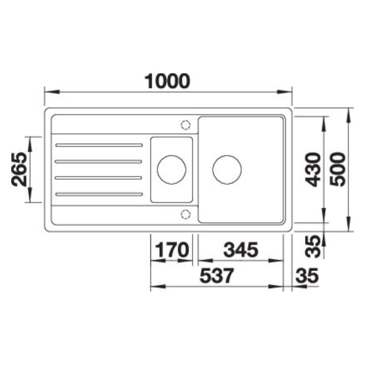 Blanco Legra 6 S 1.5 Bowl Inset Volcano Grey Kitchen Sink