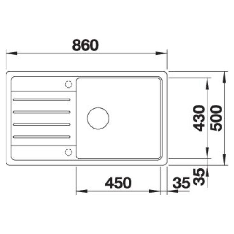 Blanco Legra XL 6 S Single Bowl Inset Volcano Grey Kitchen Sink