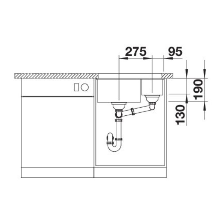 Blanco Rotan 340/160-U 1.5 Bowl Inset Volcano Grey Kitchen Sink