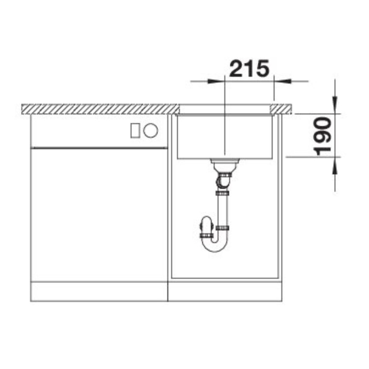 Blanco Rotan 400-U Single Bowl Inset Volcano Grey Kitchen Sink