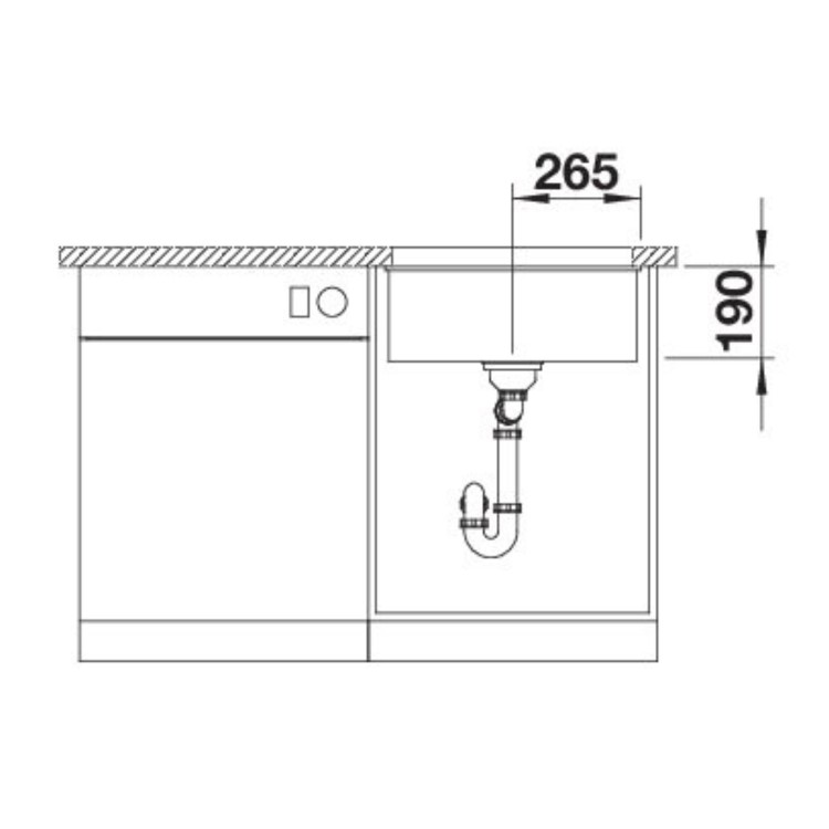 Blanco Rotan 500-U Single Bowl Inset Volcano Grey Kitchen Sink