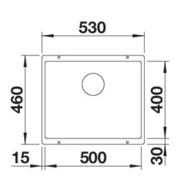 Blanco Rotan 500-U Single Bowl Inset Volcano Grey Kitchen Sink