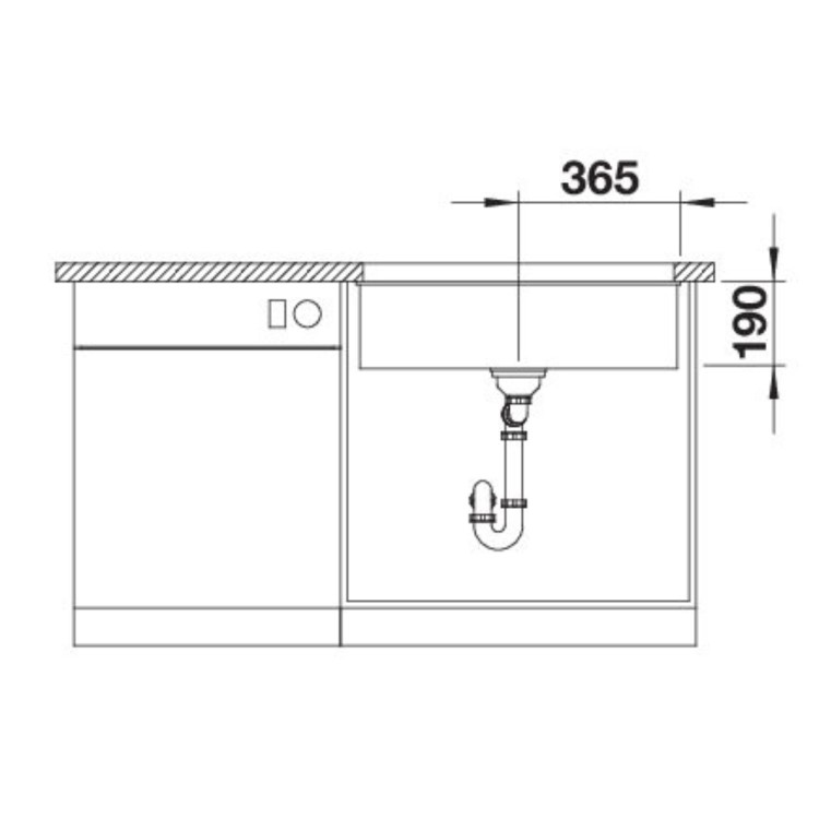 Blanco Rotan 700-U Single Bowl Inset Volcano Grey Kitchen Sink