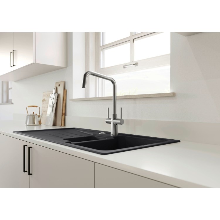 Blanco Jax Dual Lever Monobloc Kitchen Mixer Tap - Black