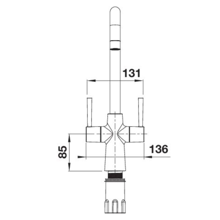 Blanco Jax Dual Lever Monobloc Kitchen Mixer Tap - Black
