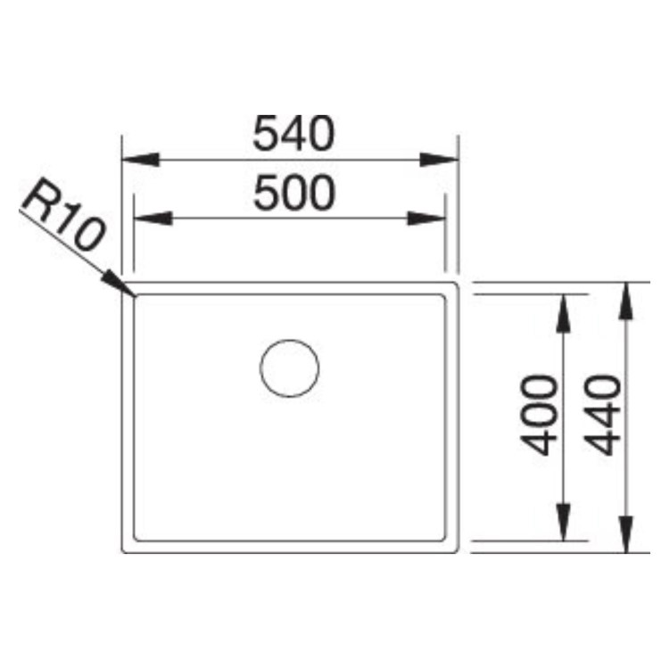 Blanco Claron 500-U Durinox Dark Steel Edition Single Bowl Undermount Kitchen Sink