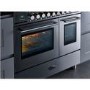 Refurbished Britannia Q Line 100cm Double Oven Dual Fuel Range Cooker Stainless Steel