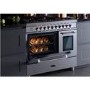 Refurbished Britannia Q Line 100cm Double Oven Dual Fuel Range Cooker Stainless Steel