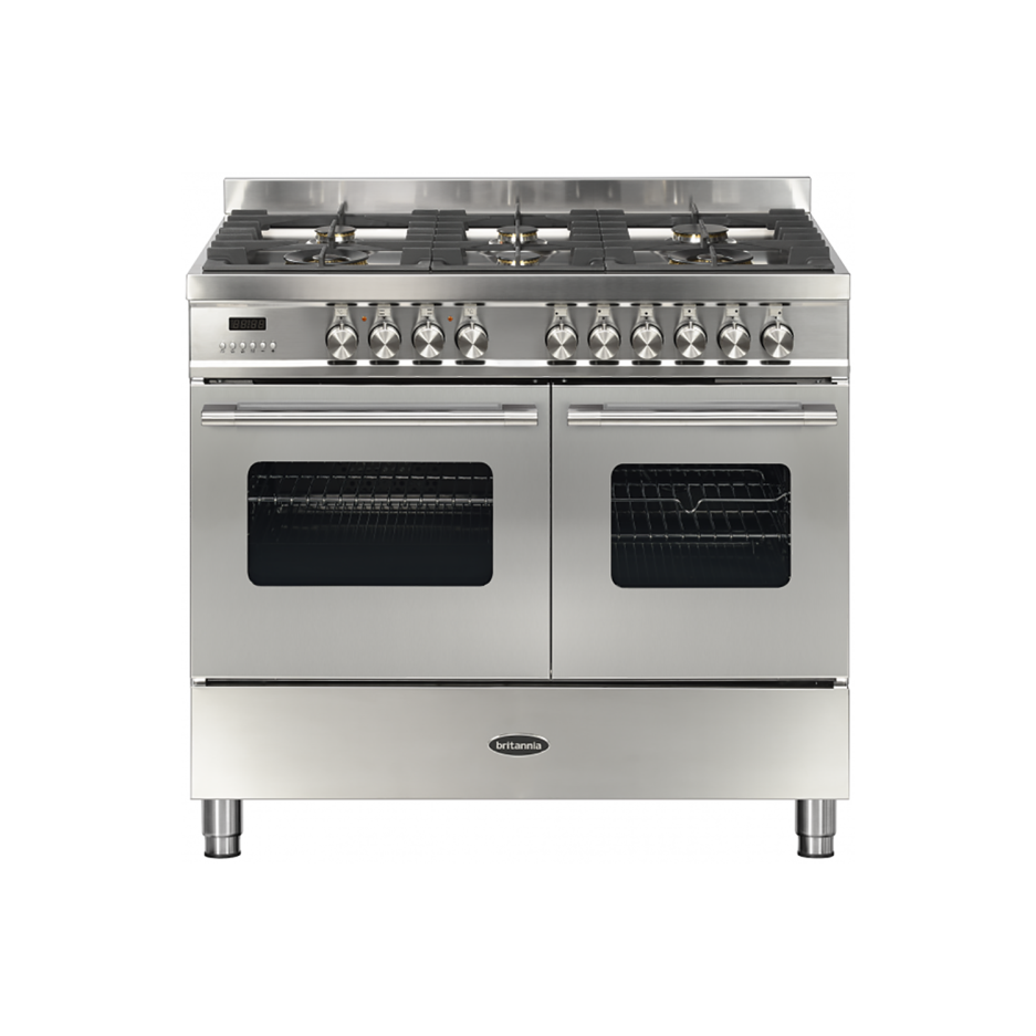 Britannia Delphi 100cm Double Oven Dual Fuel Range Cooker Stainless Steel 544440112