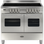 Britannia Delphi 100cm Double Oven Electric Range Cooker with Induction Hob - Stainless Steel