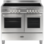 Refurbished Britannia Q Line Modern 100cm Double Oven Induction Electric Range Cooker Stainless Steel