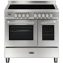 Britannia Q Line Modern 90cm Double Oven Induction Electric Range Cooker - Stainless Steel