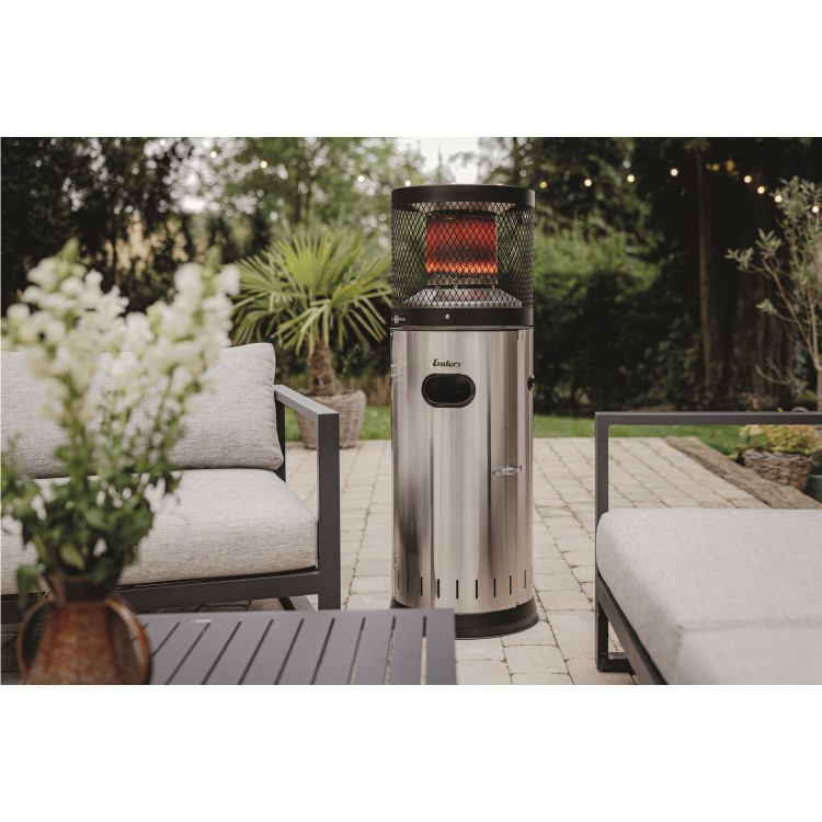 Enders Bullet Polo Patio Gas Heater in Stainless Steel