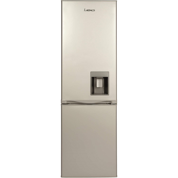 LEC TS55174WTD 174x55cm Static Freestanding Fridge Freezer With Water Dispenser - Silver