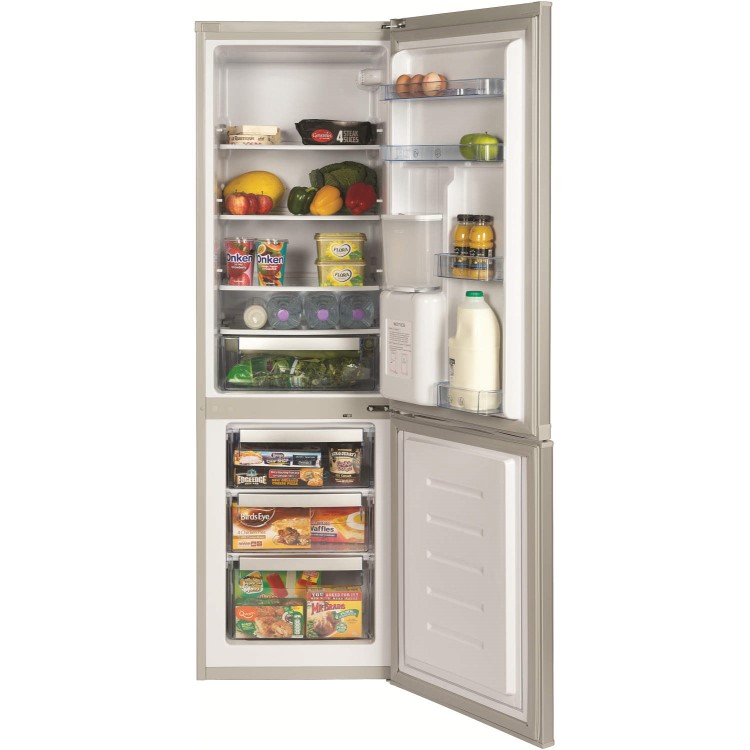 LEC TS55174WTD 174x55cm Static Freestanding Fridge Freezer With Water Dispenser - Silver