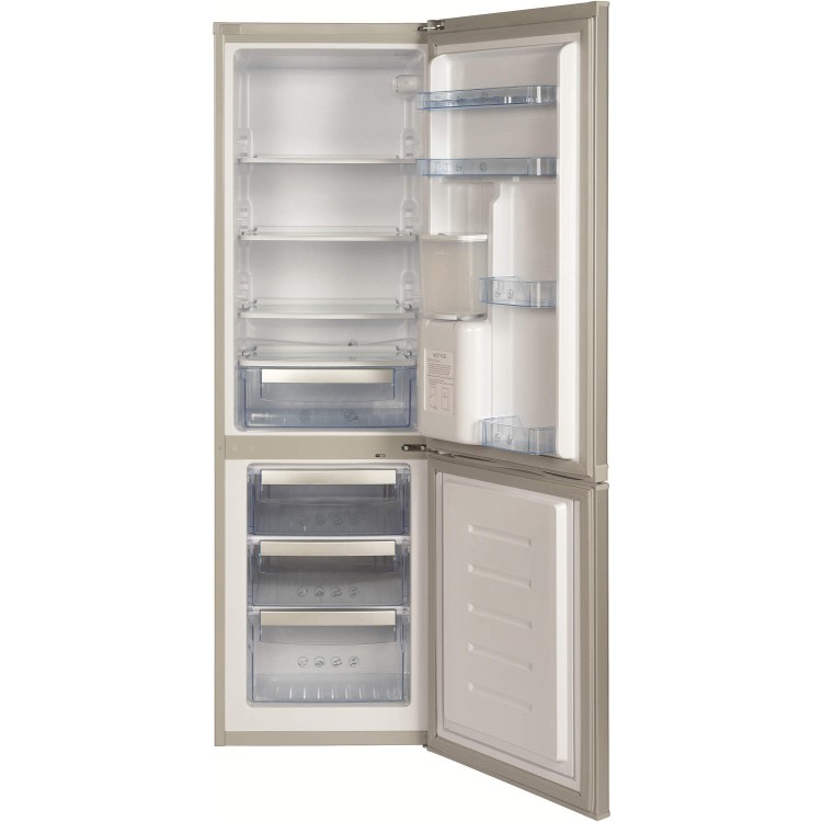 LEC TS55174WTD 174x55cm Static Freestanding Fridge Freezer With Water Dispenser - Silver