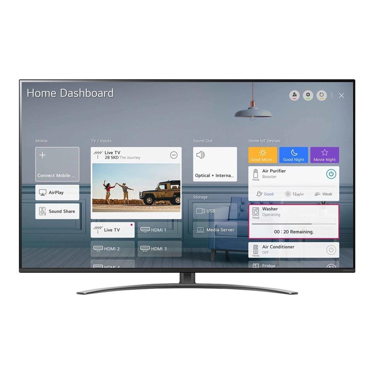 Refurbished LG 55" 4K Ultra HD with NanoCell HDR10 Pro LED Freesat HD Smart TV without Stand