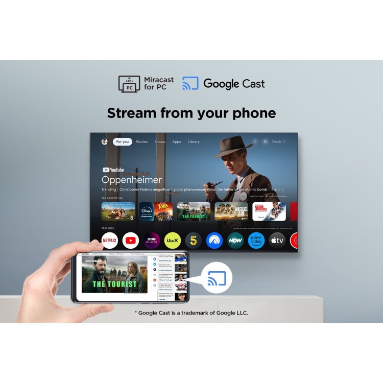 TCL 55P7K-UK 55" 4K QLED  – HDR10+ Dolby Vision Game Master Smart Google TV