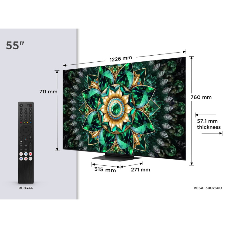 TCL Q7C 55 inch 4K QD-Mini LED Ultra HD Smart TV
