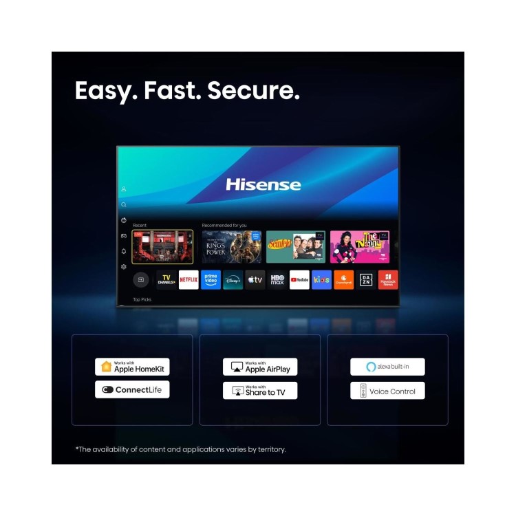 Hisense 55Q7STUK 55 Inch 4K QLED Smart TV – Ultra HD HDR Freely & Dolby Vision