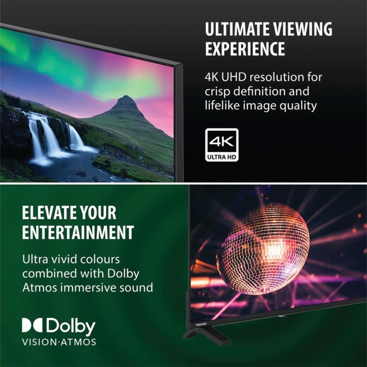 Toshiba 55UF2653DB 55 inch Smart 4K Ultra HD HDR LED TV with Freely