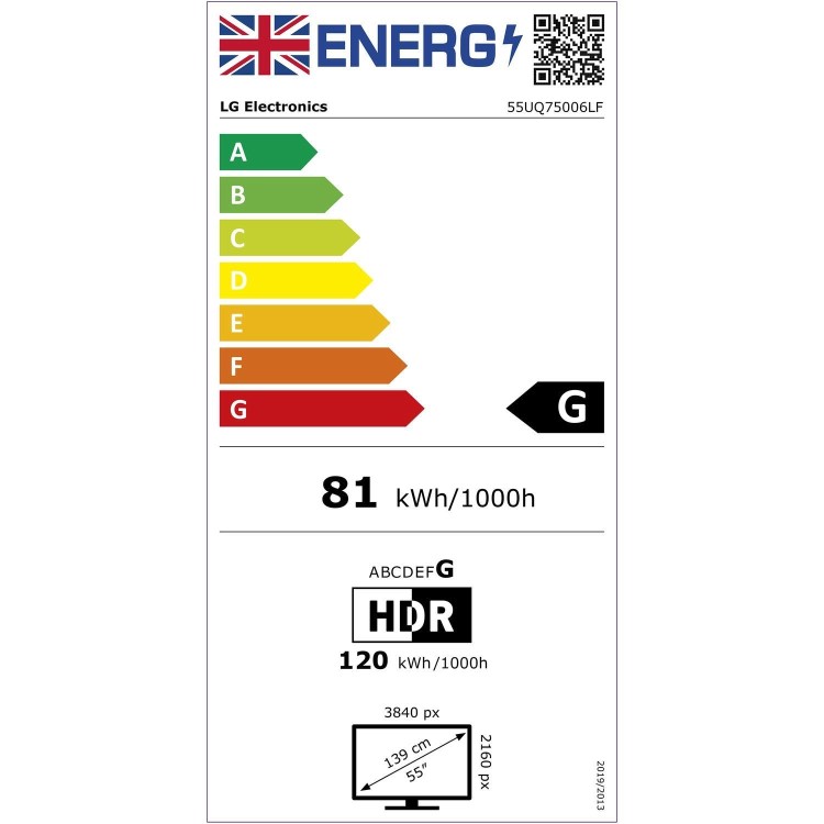 LG UQ75 55 Inch LED 4K Smart TV