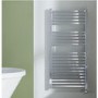 Square Chrome Electric Heated Towel Rail - 1200 x 600mm