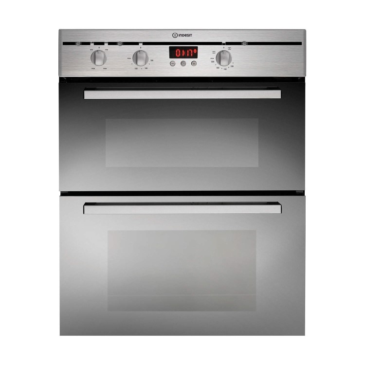 GRADE A1 - Indesit FIMU23IXS Electric Built-under Double Oven - Stainless Steel
