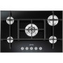 Smeg PV750N Linea 5 Burner 74cm Gas-on-Glass Hob - Black Glass