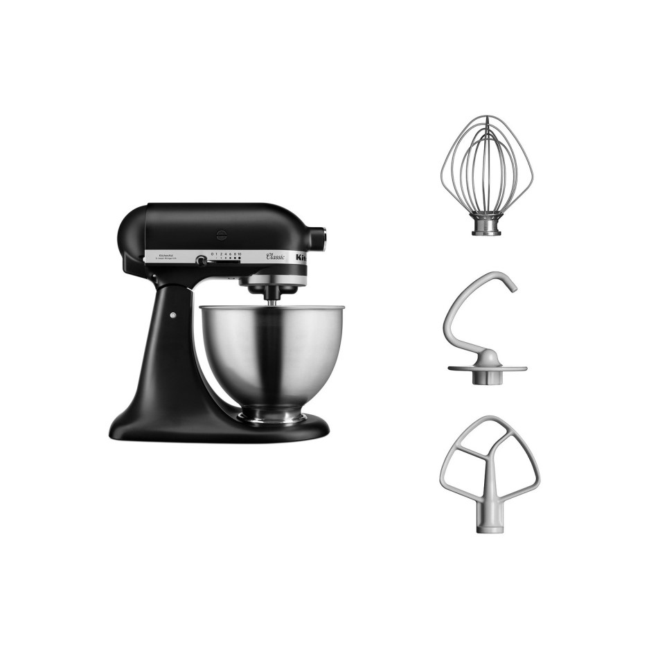 KitchenAid Classic Stand Mixer with 4.3 litre Bowl in Matte Black