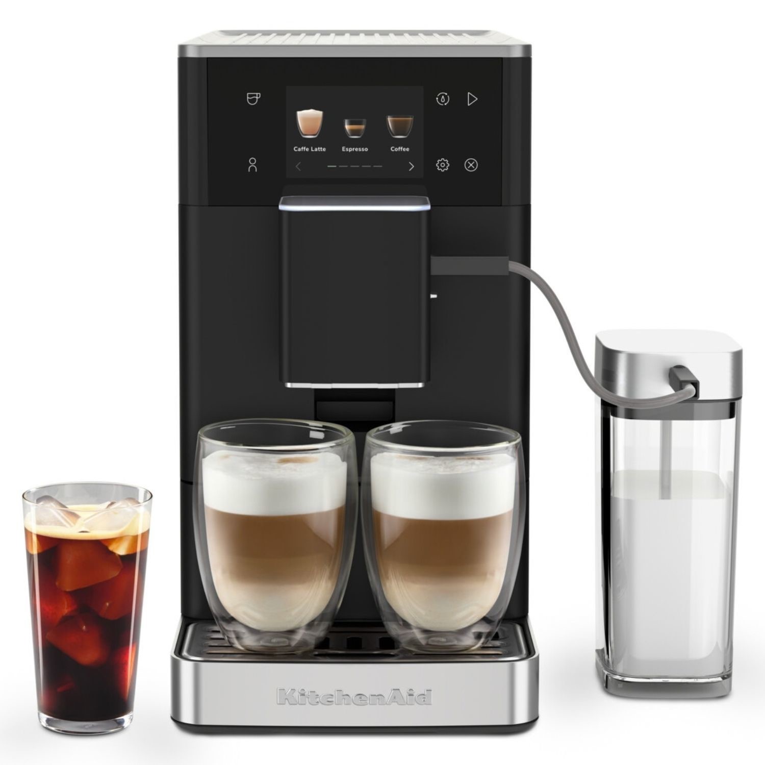 KitchenAid KF4 Fully Automatic Coffee Machine with Iced Coffee Function in Black - Image 10