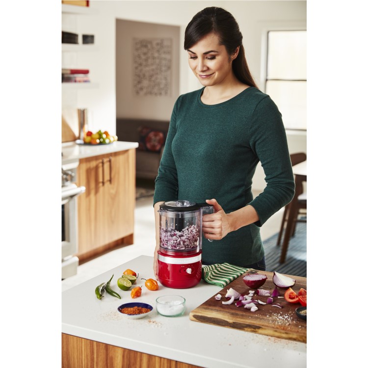 KitchenAid 1.2L Cordless Mini Food Processor - Empire Red