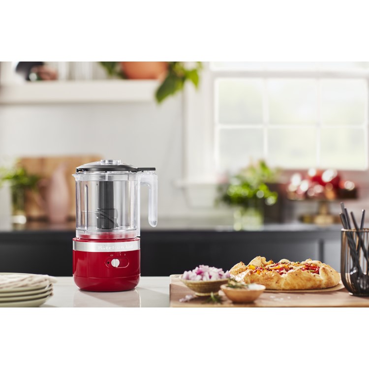 KitchenAid 1.2L Cordless Mini Food Processor - Empire Red