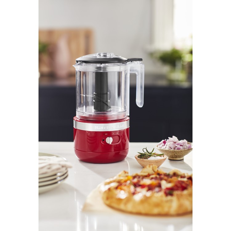 KitchenAid 1.2L Cordless Mini Food Processor - Empire Red
