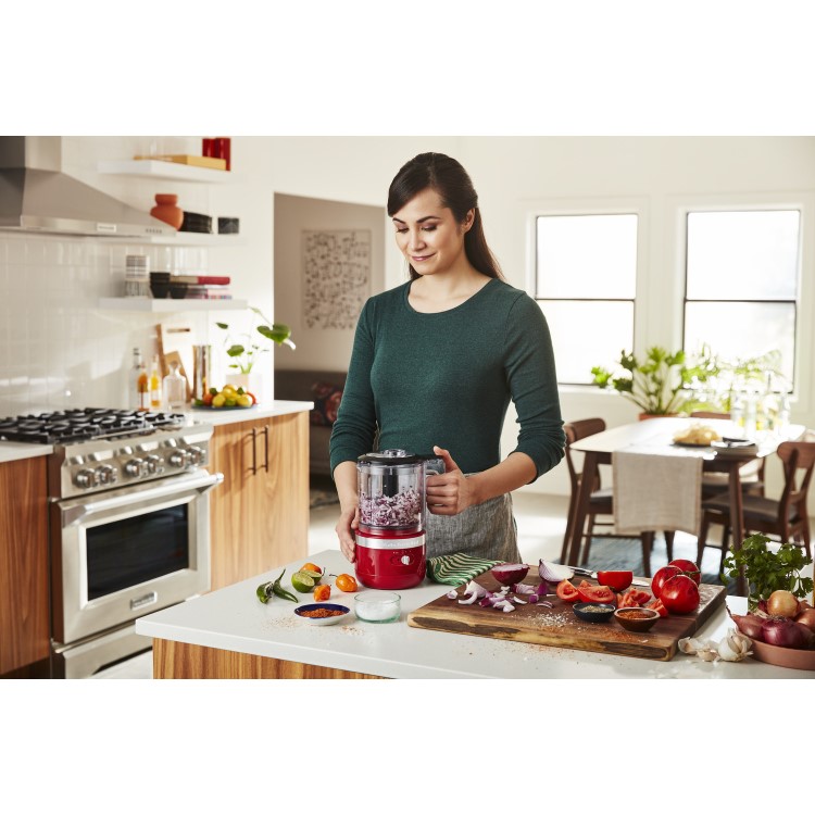 KitchenAid 1.2L Cordless Mini Food Processor - Empire Red