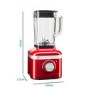 KitchenAid Artisan 1.4L Glass Jar Blender - Empire Red