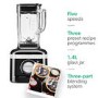 Refurbished KitchenAid Artisan 5KSB402OBER 1.4L Glass Jar Blender - Onyx Black
