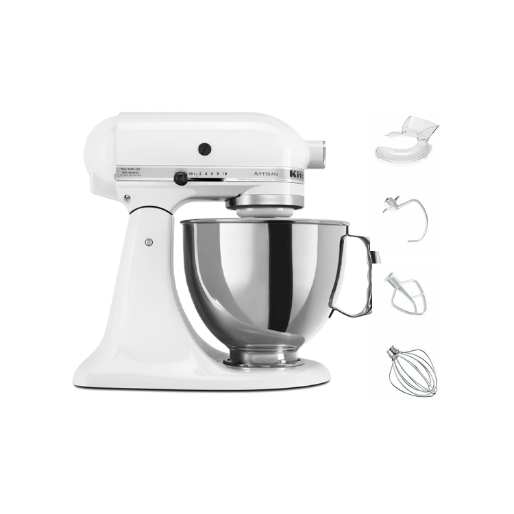 KitchenAid Artisan Stand Mixer with 4.8L Bowl in White