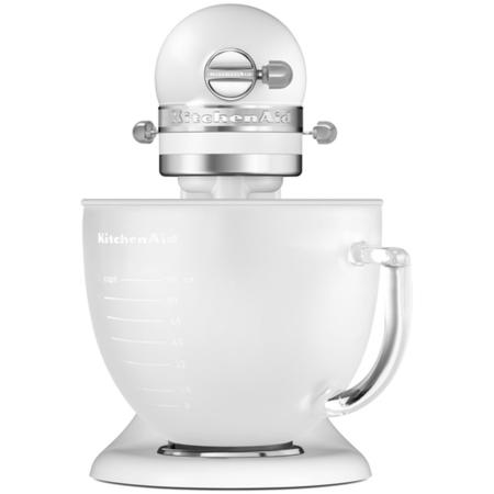 KitchenAid 5KSM156BFP 4.8L Artisan Stand Mixer with Glass Bowl - White