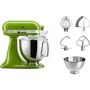 Refurbished KitchenAid Artisan Stand Mixer with 4.8L & 3L Bowls in Matcha Green