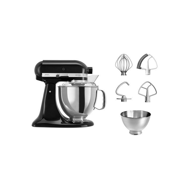 Refurbished KitchenAid 5KSM175PSBOB Artisan 4.8L Stand Mixer - Onyx Black