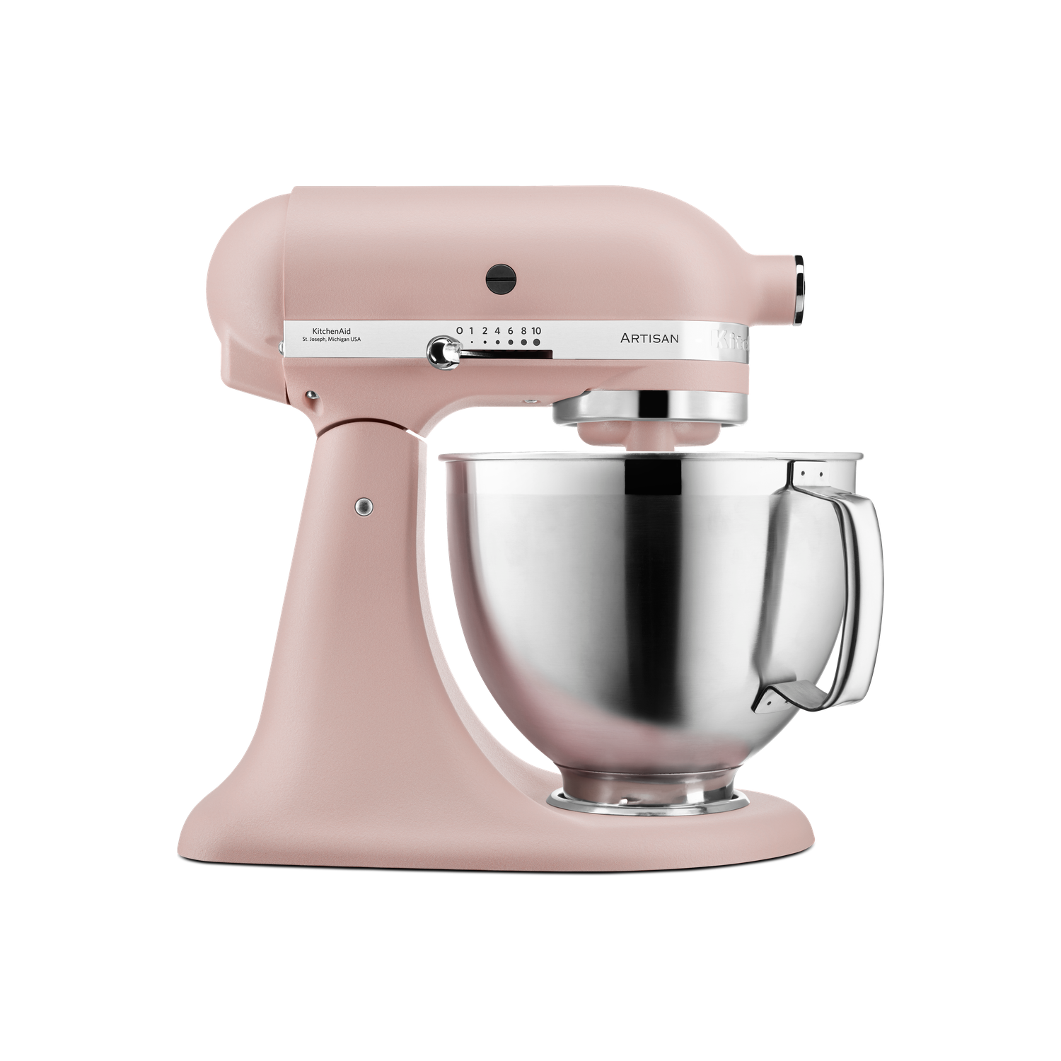 Refurbished KitchenAid Artisan Stand Mixer with Two-tone 4.8L & 3L Bowls in Pink